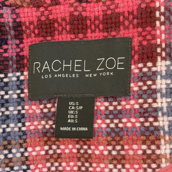 Rachael Zoe, wool blend blazer in very preppy plaid, beautifully made, size S - Picture 7 of 8